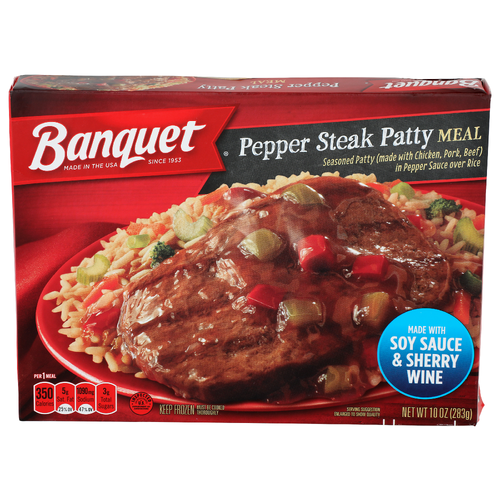 Banquet Pepper Steak Patty Meal - 10 Ounce