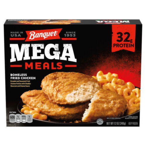 Banquet Boneless Fried Chicken Frozen Dinner - 12 Ounce