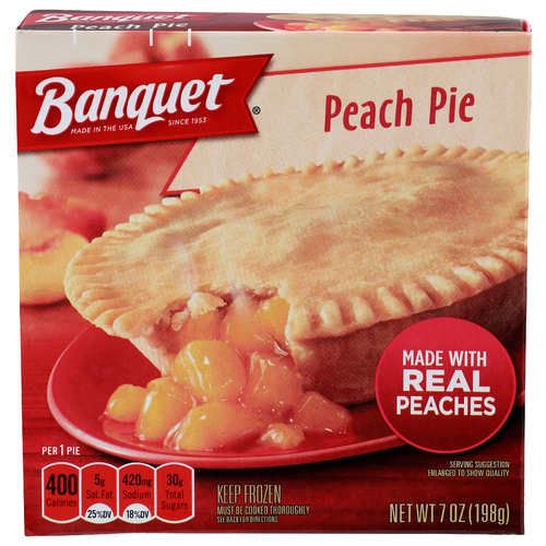 Banquet Peach Pie - 7 Ounce