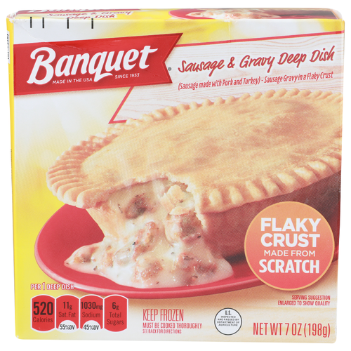 Banquet Sausage & Gravy Deep Dish - 7 Ounce