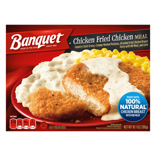 Banquet Chicken Fried Frozen Meal - 10.1 Ounce
