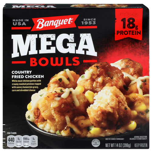 Banquet Country Fried Chicken Mega Bowls - 14 Ounce