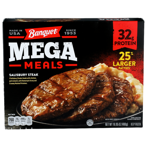 Banquet Salisbury Steak - 5.65 Ounce - 3 Count