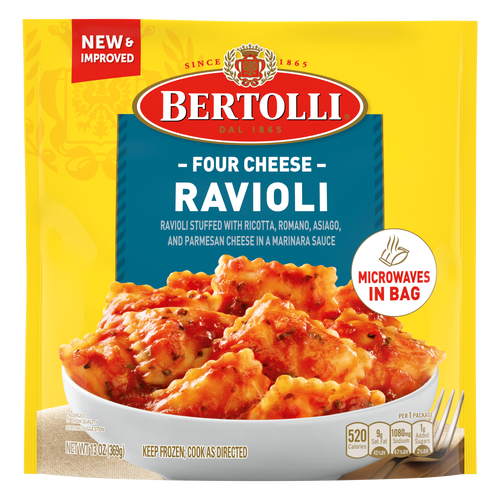 Bertolli Pasta Sides Four Cheese Ravioli, Frozen - 13 Ounce