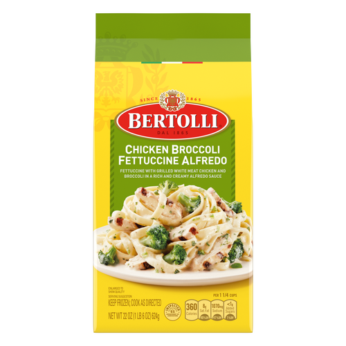 Bertolli Chicken Broccoli Fettuccine Alfredo Frozen Meals - 22 Ounce
