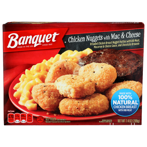Banquet Chicken Nuggets With Mac & Cheese - 7.4 Ounce