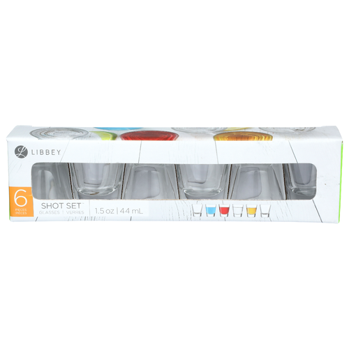 Libbey Shot Set Glasses - 1.5 Ounce - 6 Count
