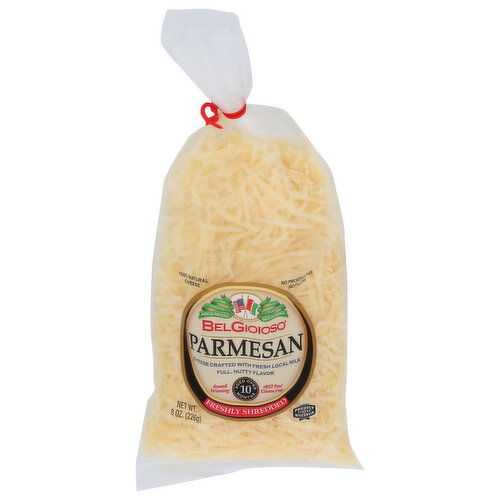 Belgioioso Cheese Parmesan Shred All-Natural Bag Twist Tie - 8 Ounce