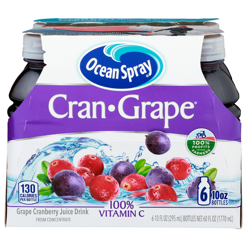 Ocean Spray Cran Grape Cranberry Juice Drink - 10 Fluid Ounce - 6 Count