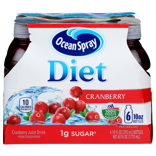 Ocean Spray Diet Cranberry Juice Drink - 10 Fluid Ounce - 6 Count