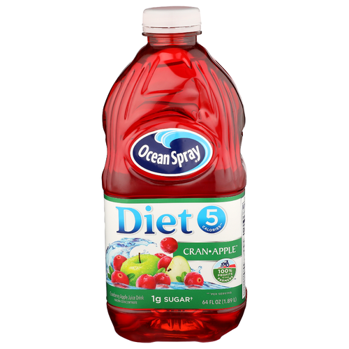 Ocean Spray Cranberry Apple Juice Drink Diet - 64 Fluid Ounce