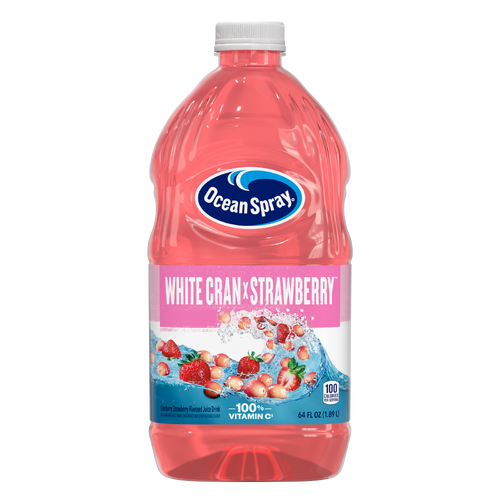 Ocean Spray 64z White Cranberry Strawberry 65CS P - 64 Fluid Ounce Image 1 of 2