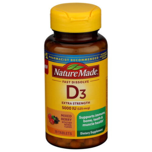 Nature Made Vitamin D 5,000 I.U. Fast Dissolve - 70 Count