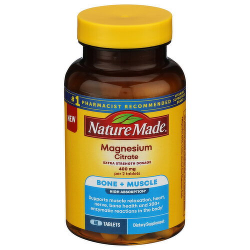 Nature Made Unscented Unflavored Tablet Magnesium Citrate - 60 Count
