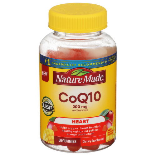 Nature Made Unscented Mango Gummy COQ10 Gummies - 60 Count