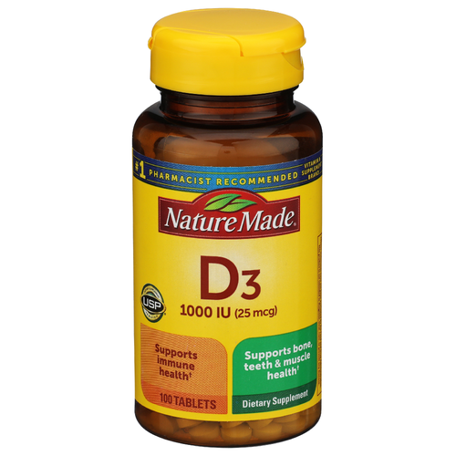 Nature Made Unscented Unflavored Tablet Vitamin D 25 Mcg 1,000 Iu - 100 Count