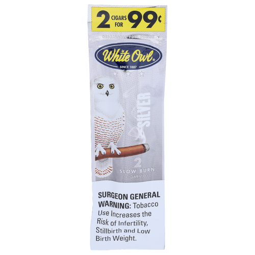 White Owl Silver Cigars - 2 Count
