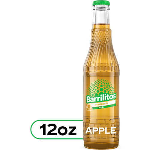 Barrilitos Apple Soda Glass Bottle - 12 Fluid Ounce