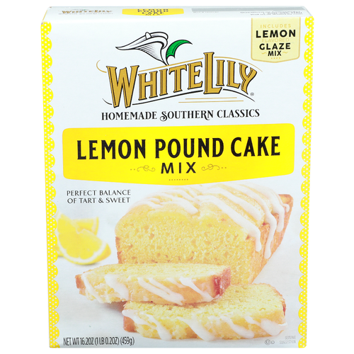 Whitelily Includes Lemon Flavored Glaze Mix Homemade Southern Classic Pound Cake - 16.2 Ounce