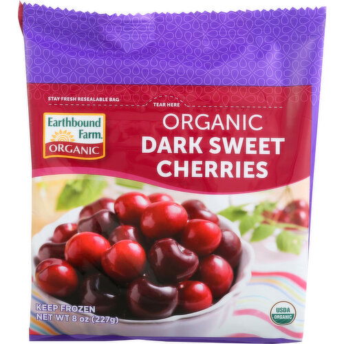 Earthbound Farm Frozen Organic Fruit Dark Sweet Cherries - 8 Ounce