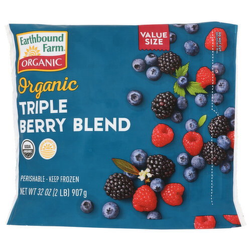 Earthbound Farm Frozen Organic Triple Berry Blend Value Size - 32 Ounce Image 1 of 2
