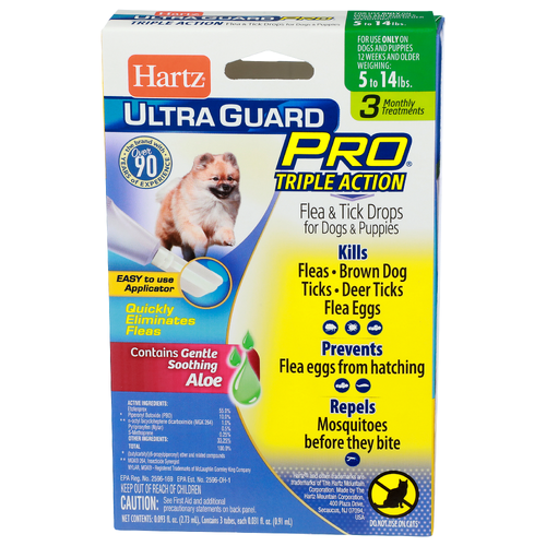 Hartz Pro Triple Action Ultra Guard - 0.03 Fluid Ounce - 3 Count