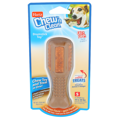Hartz Chicken Flavor Drumstick Toy™ Chew'n Clean Dog With Treat - 82 Gram