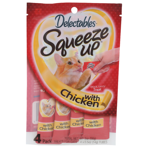 Delectables Squeeze Up With Chicken Treats For Cats - 0.5 Ounce - 4 Count