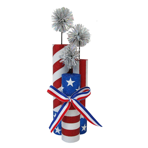 Summer Red White & Blue Tabletop Firecracker - 1 Each