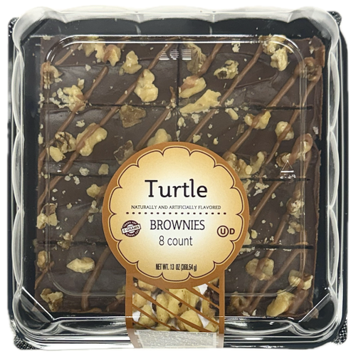 MJAYS Specialty Baked Foods Turtle Iced Brownies - 1.625 Ounce - 8 Count