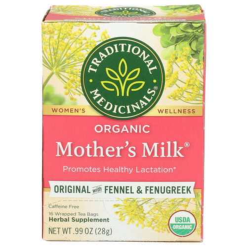 Traditional Medicinals Bagged Tea Mother's Milk - 0.062 Ounce - 16 Count