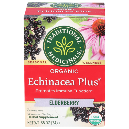TRADITIONAL MEDICINALS Bagged Tea Echinacea Plus - 0.053 Ounce - 16 Count