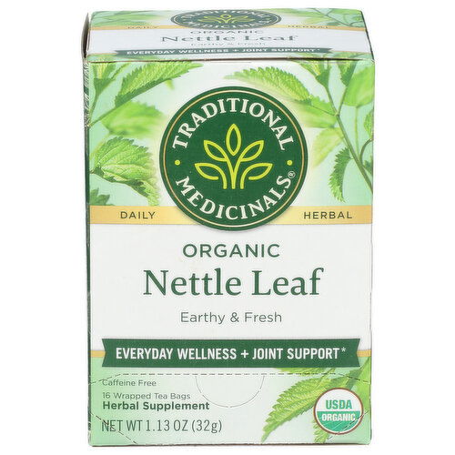 Traditional Medicinals Nettle Bagged Tea Leaf Caffeine Free - 0.071 Ounce - 16 Count