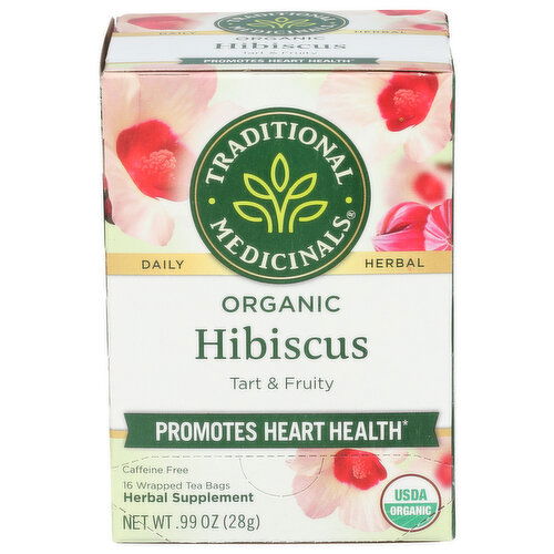 Traditional Medicinals Hibiscus Bagged Tea - 0.062 Ounce - 16 Count