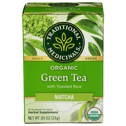 Traditional Medicinals Organic Green Tea Matcha With Toasted Rice - 0.053 Ounce - 16 Count