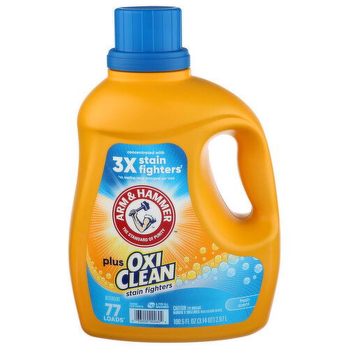 Arm & Hammer Detergent, Stain Fighters, Fresh Scent - 100.5 Fluid Ounce