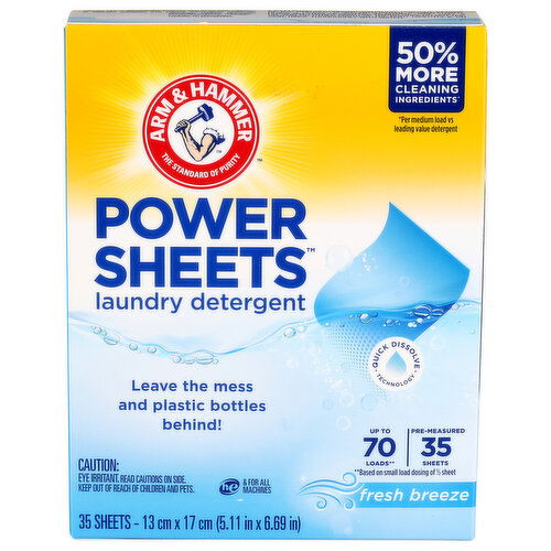 ARM & HAMMER Fresh Breeze Laundry Detergent Sheets - 35 Count