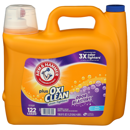 ARM & HAMMER Liquid Laundry Detergent Odor Blaster Fresh Burst Plus Oxiclean - 158.6 Fluid Ounce Image 1 of 3