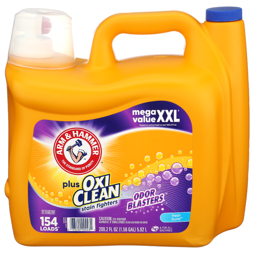 ARM & HAMMER Liquid Laundry Detergent Odor Blaster Fresh Burst Plus Oxiclean - 200.2 Fluid Ounce Image 1 of 3