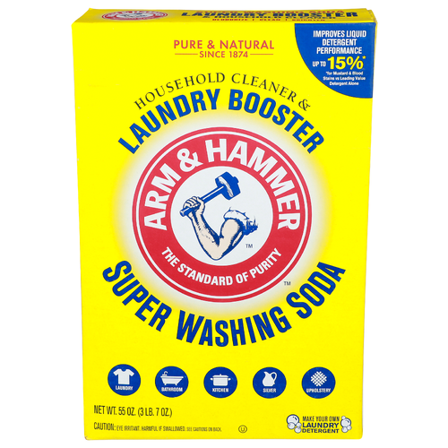 Arm & Hammer Household Cleaner & Laundry Booster Super Washing Soda - 55 Ounce