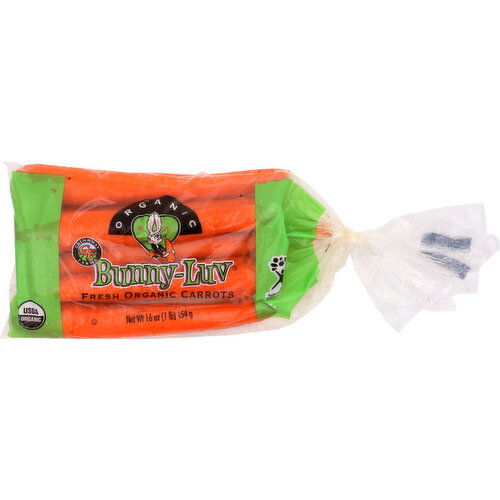 BUNNY-LUV Fresh Organic Carrots - 16 Ounce