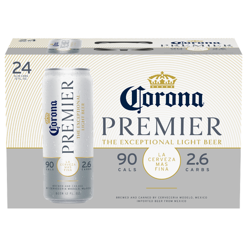 Corona Premier Mexican Lager Import Lower Calorie Light Beer - 0.667 Fluid Ounce - 18 Count