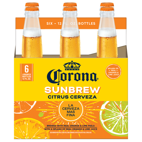Corona Sunbrew Citrus Cerveza Mexican Import Beer, 6 Pk Bottles, 4.5% Abv - 72 Fluid Ounce