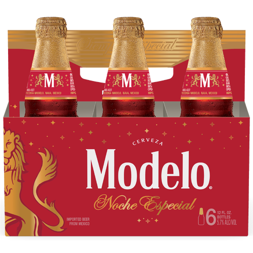 Modelo Especial Noche Amber Lager Mexican Import Beer, 6 Pk Bottles, 5.7% Abv - 72 Fluid Ounce