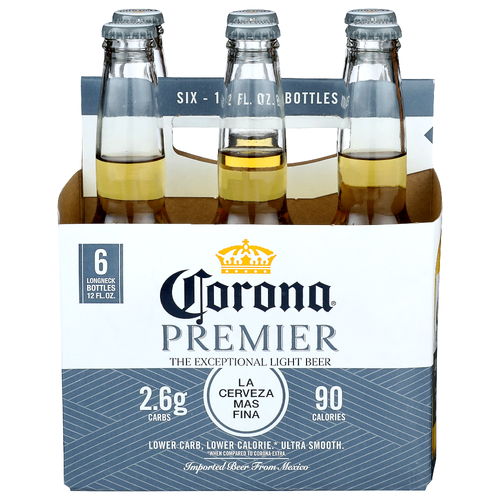 Corona Premier The Exceptional Light Beer - 12 Fluid Ounce - 6 Count