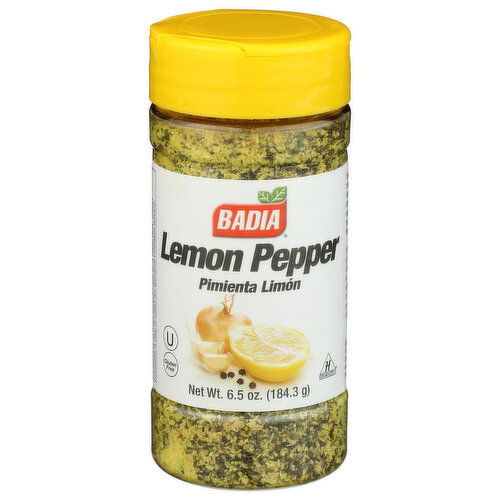 BADIA Characteristic Of Lemon And Pepper Sour & Lightly Salty w Granulated - 6.5 Ounce