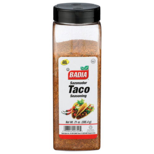 BADIA Characteristic Of Spices Granular Wred & Brown Specks Taco Seasoning - 21 Ounce