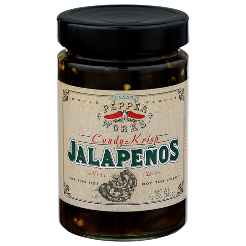 Texas Pepper Works Jalapeños Candy-Krisp - 12 Ounce