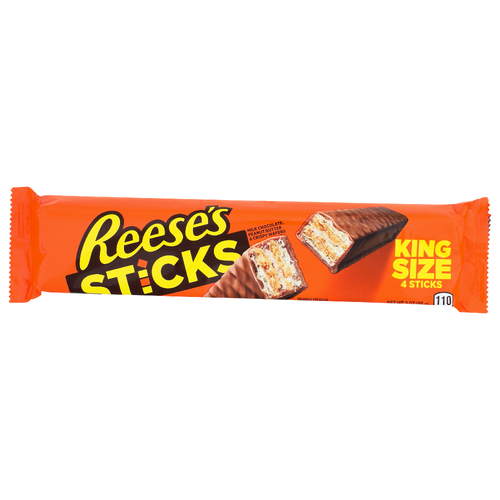 Reese's Milk Chocolate, Peanut Butter & Crispy Wafers King Size Sticks - 0.75 Ounce - 4 Count