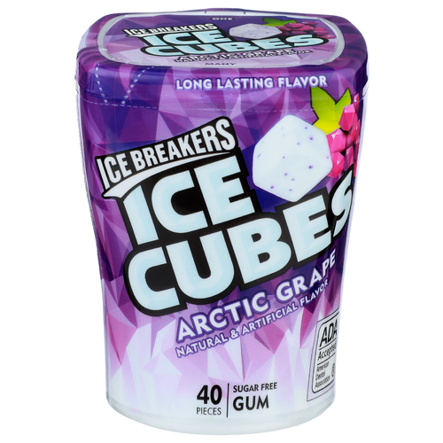 Ice Breakers Cubes Artic Grape Sugar Free Gum - 40 Count